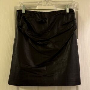 Allsaints Leather Miniskirt Black 8